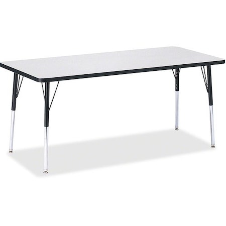 Jonti-Craft TABLE, RECTANGLE, 30X72, GY/BK JNT6413JCA180